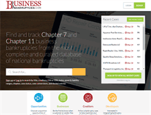 Tablet Screenshot of businessbankruptcies.com